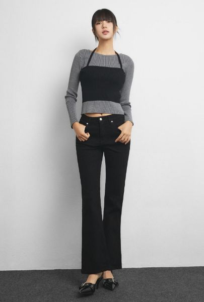 Ảnh của Quần denim vừa vặn chải chuốt _MIWTJEV20J